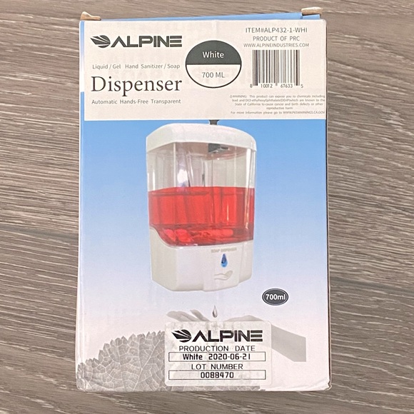 NEW! Touch Free Automatic Soap Dispenser Hand Sanitizer Wall Mounted White - Picture 7 of 15